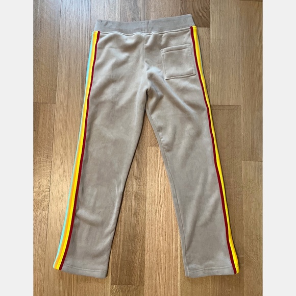 ✨Host Pick✨ Palm Angels Tan Velour Rainbow Stripe Track Pants - Picture 5 of 12